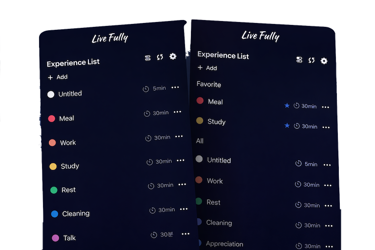 Experience list